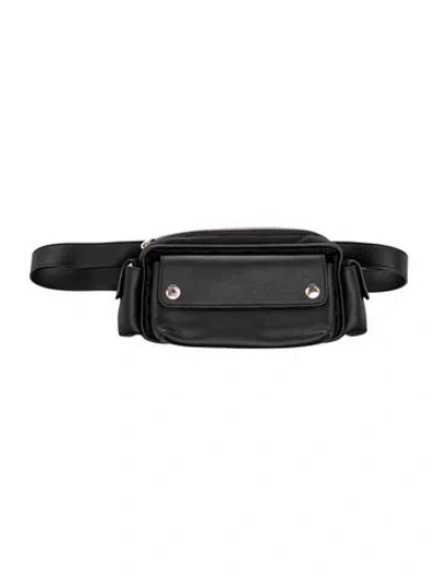 Pre-owned Furla Leather Belt Bag In Black