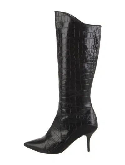 Pre-owned Furla Leather Boots In Black