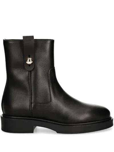 Furla Leather Boots In Black
