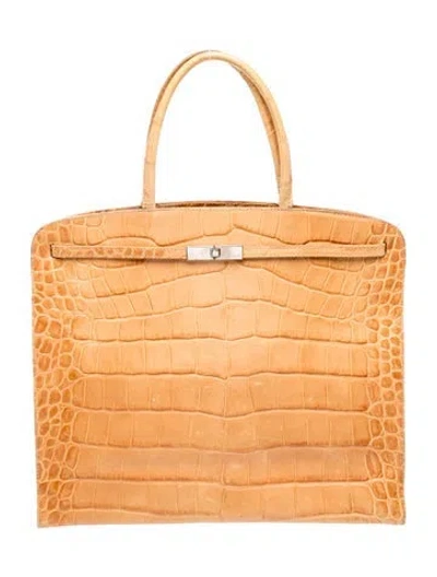 Pre-owned Furla Leather Briefcase In Neutral