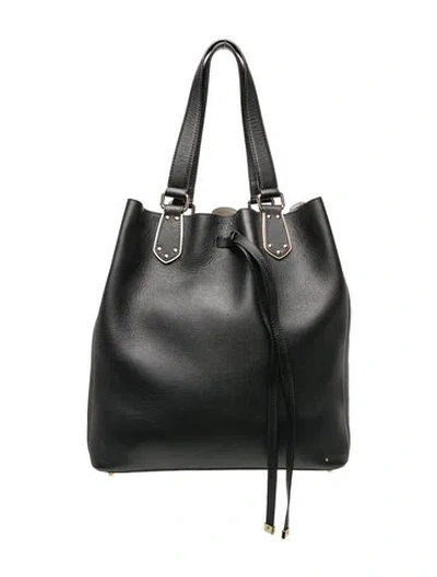 Pre-owned Furla Leather Bucket Bag In Black
