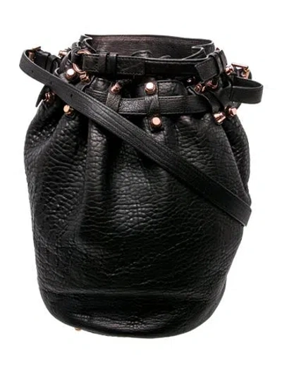 Pre-owned Furla Leather Bucket Bag In Black