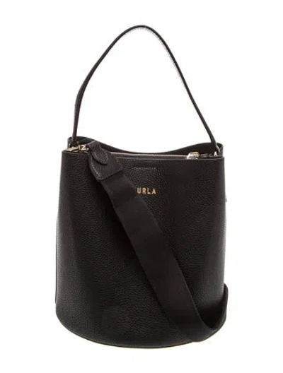 Pre-owned Furla Leather Bucket Bag In Brown