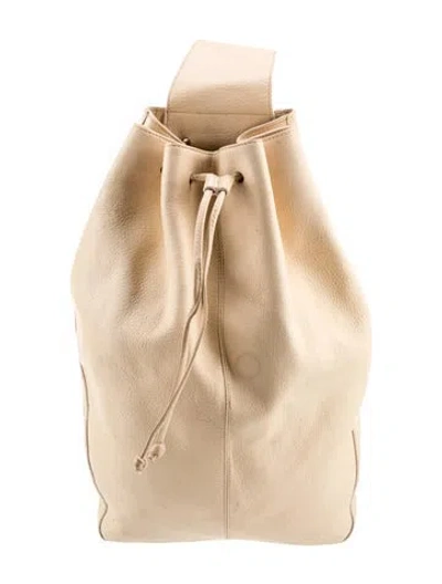 Pre-owned Furla Leather Bucket Bag In Neutral