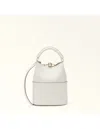 Furla Leather Bucket Bag In White
