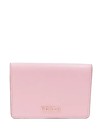 Pre-owned Furla Leather Cardholder In Pink