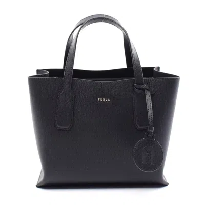 Furla Leather Classic Tote Bag In Black