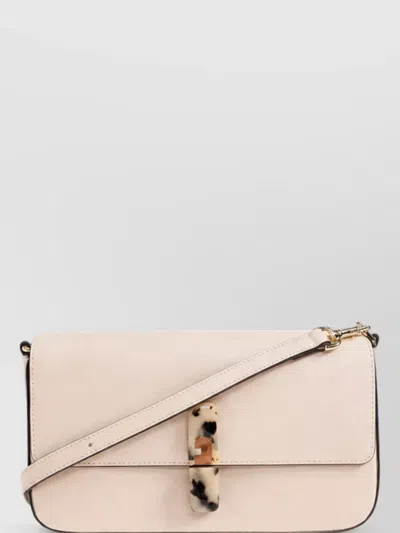 Furla Leather Clutch Bag In Neutral