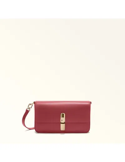 Furla Leather Clutch Bag In Red