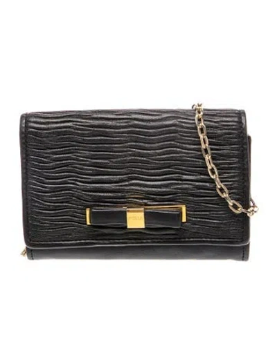 Pre-owned Furla Leather Clutch In Black