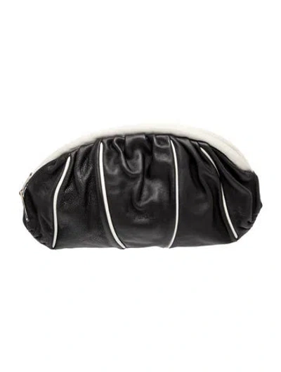 Pre-owned Furla Leather Clutch In Black