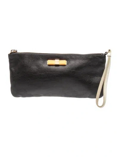 Pre-owned Furla Leather Clutch In Black
