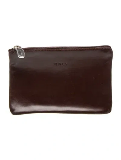 Pre-owned Furla Leather Clutch In Brown