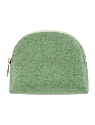 Pre-owned Furla Leather Clutch In Green