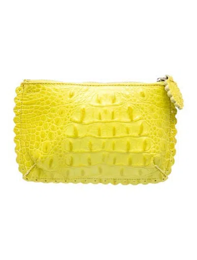 Pre-owned Furla Leather Clutch In Green