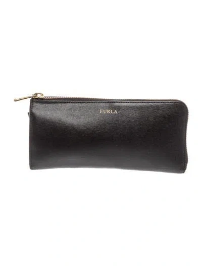Pre-owned Furla Leather Clutch In Grey