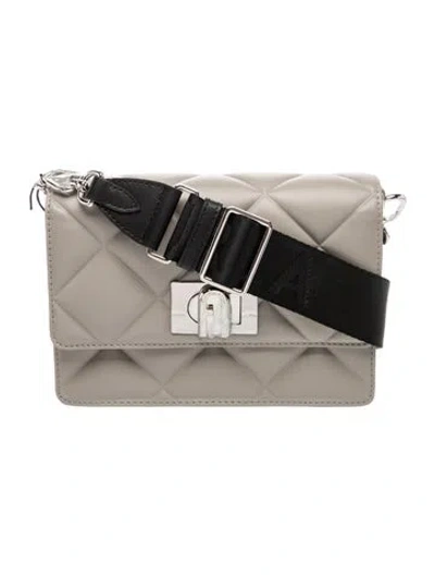 Pre-owned Furla Leather Clutch In Grey