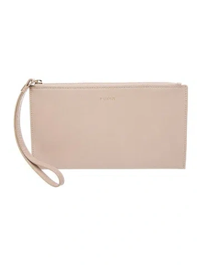 Pre-owned Furla Leather Clutch In Neutral