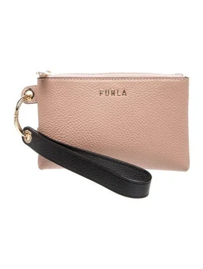 Pre-owned Furla Leather Clutch In Neutral