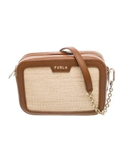 Pre-owned Furla Leather Clutch In Neutrals