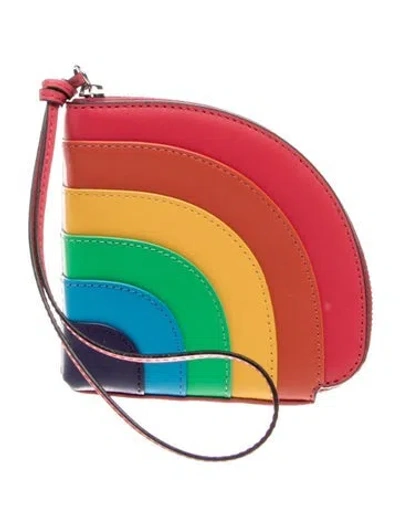 Pre-owned Furla Leather Clutch In Red