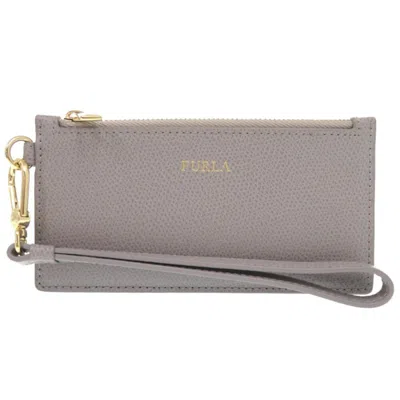 Pre-owned Furla Leather Coin Purse/coin Case () In Gray