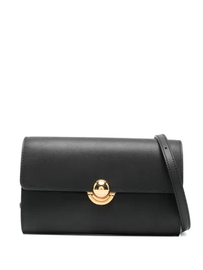 Furla Leather Cross Body Bag In Black