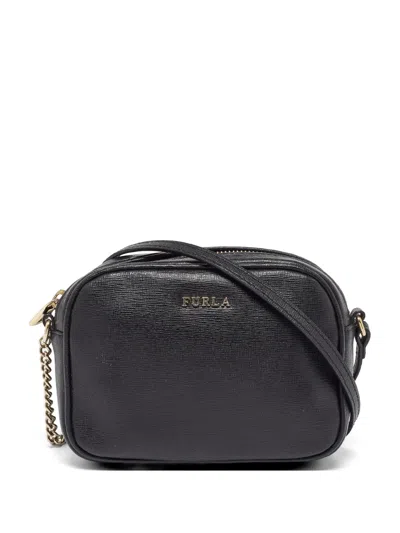 Pre-owned Furla Leather Cross Body Bag In Black