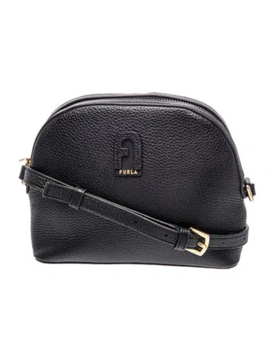 Pre-owned Furla Leather Crossbody Bag In Black