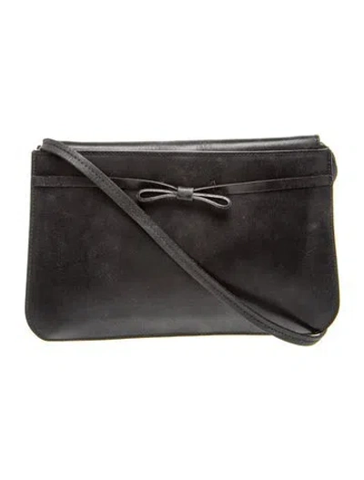 Pre-owned Furla Leather Crossbody Bag In Black