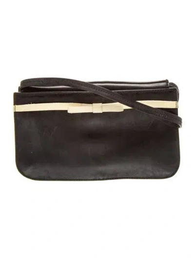 Pre-owned Furla Leather Crossbody Bag In Black