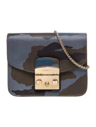 Pre-owned Furla Leather Crossbody Bag In Blue