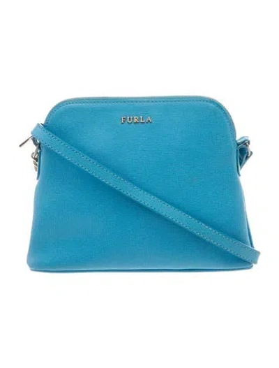 Pre-owned Furla Leather Crossbody Bag In Blue