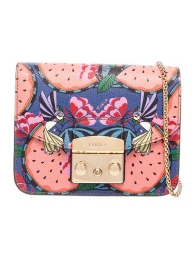 Pre-owned Furla Leather Crossbody Bag In Blue