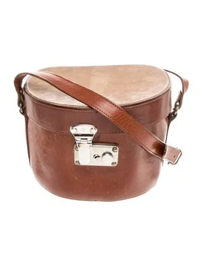 Pre-owned Furla Leather Crossbody Bag In Brown