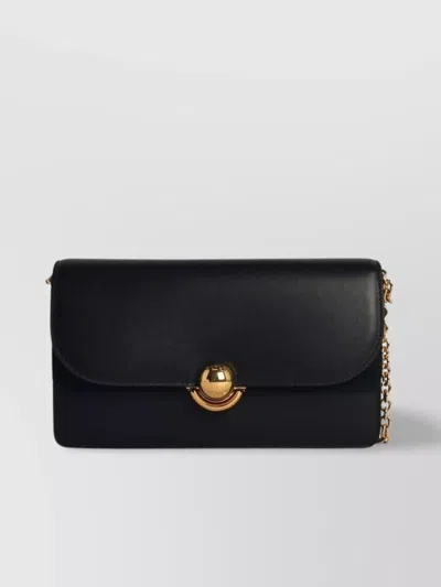 Furla Leather Crossbody Bag Chain Strap Gold-tone Hardware