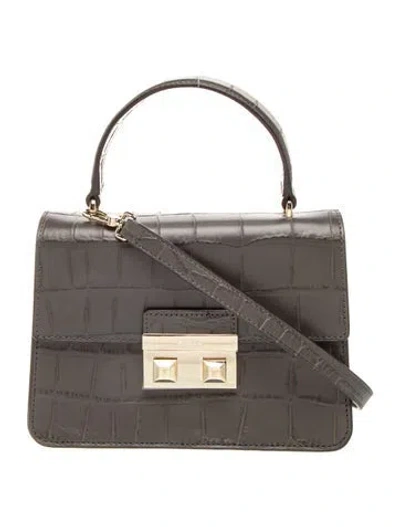Pre-owned Furla Leather Crossbody Bag In Gray