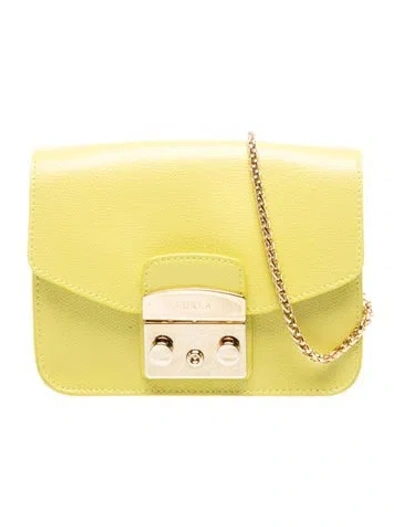 Pre-owned Furla Leather Crossbody Bag In Green