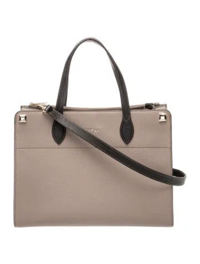 Pre-owned Furla Leather Crossbody Bag In Grey
