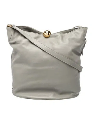 Pre-owned Furla Leather Crossbody Bag In Grey