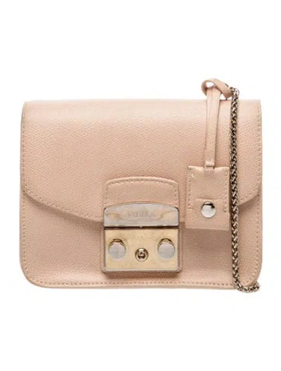 Pre-owned Furla Leather Crossbody Bag In Neutral