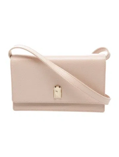 Pre-owned Furla Leather Crossbody Bag In Neutrals