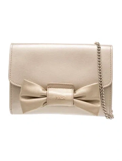 Pre-owned Furla Leather Crossbody Bag In Neutrals
