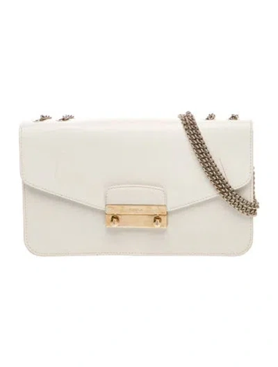 Pre-owned Furla Leather Crossbody Bag In Neutrals
