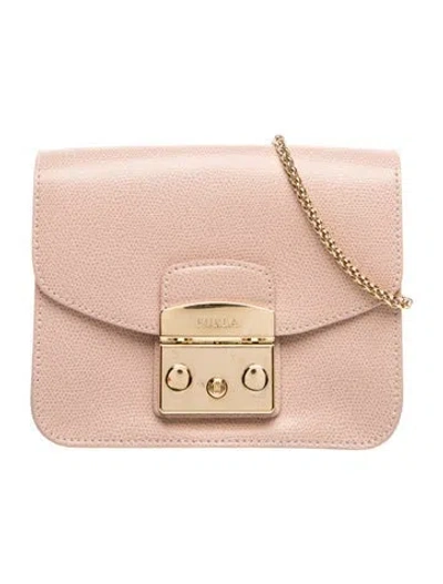 Pre-owned Furla Leather Crossbody Bag In Pink