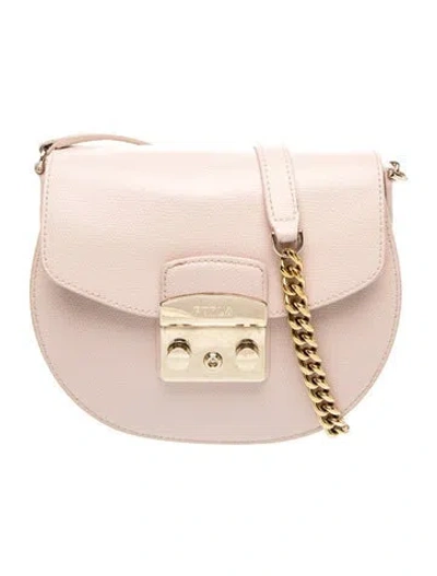 Pre-owned Furla Leather Crossbody Bag In Pink