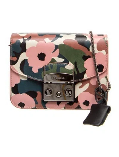 Pre-owned Furla Leather Crossbody Bag In Pink