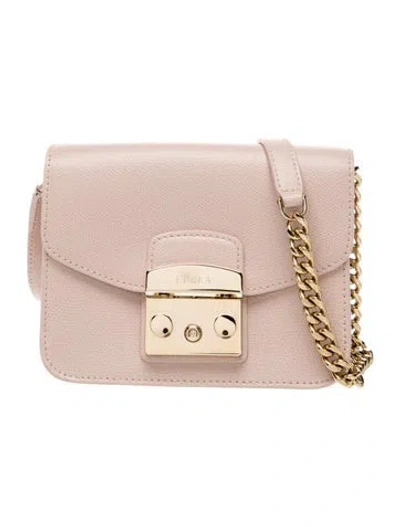 Pre-owned Furla Leather Crossbody Bag In Pink
