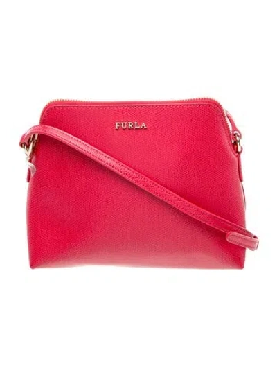 Pre-owned Furla Leather Crossbody Bag In Red