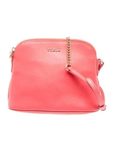 Pre-owned Furla Leather Crossbody Bag In Red